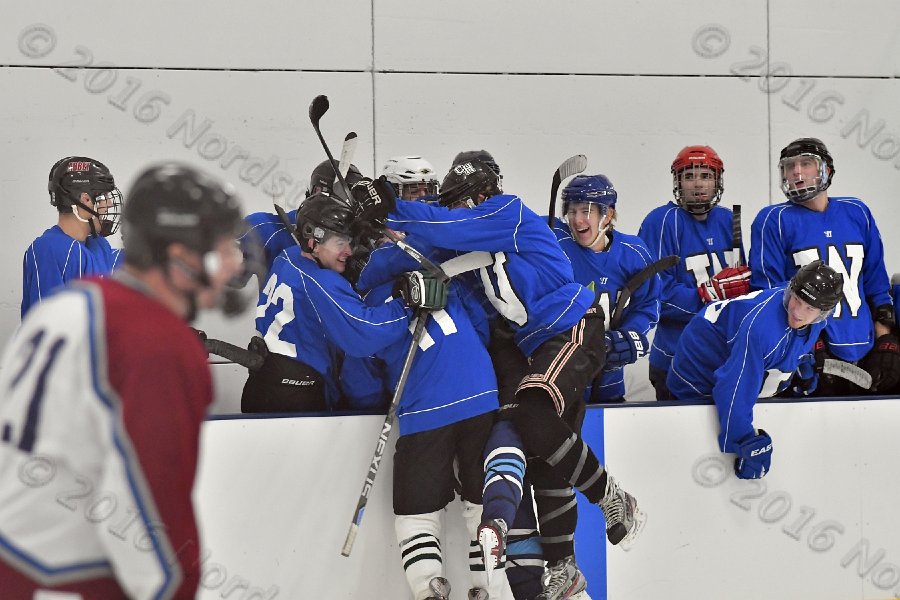 Wheaton College Men\'s Ice Hockey vs Middlesex Community College. - Photo By: KEITH NORDSTROM